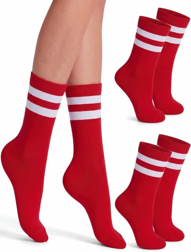 Vista 11 de Syhood Crew Stripe Socks Unisex Athletic Socks