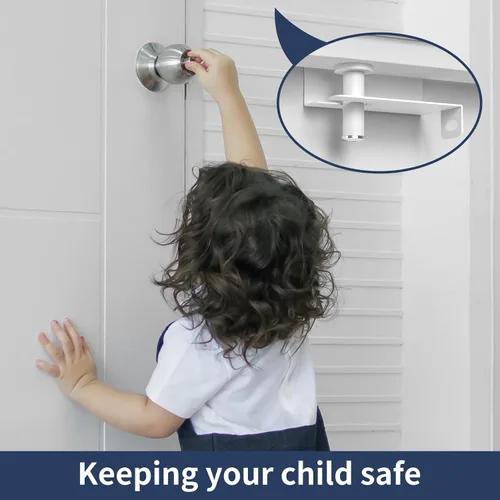 Vista 7 de Cerradura superior de puerta a prueba de niños, cerradura de puerta de seguridad para niños Dahuiby hecha de metal duradero