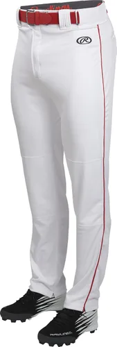 Vista 5 de Rawlings Pantalones de béisbol para hombre de la serie Launch Corte semirelajado de longitud completa Tallas para adultos Ribetes Varios