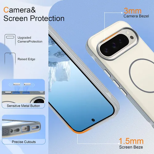 Vista 253 de Jshru Funda para Samsung Galaxy S26 Plus/Galaxy S25 Plus: para Galaxy S24 Plus [compatible con Magsafe] [2 protectores de pantalla HD] cubierta