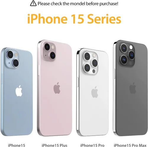 Vista 9 de araree Nukin - Funda diseñada para iPhone 15, antiarañazos, de policarbonato duro, delgada, antiamarilleamiento, a prueba de golpes, compatible