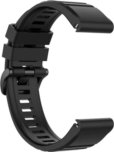 Vista 2 de Muovrto Correa de repuesto para Garmin Fenix 7/Fenix 6/Fenix 5, correa de reloj de silicona impermeable de ajuste rápido para Garmin Forerunner
