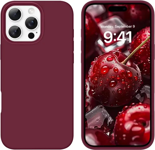 Vista 98 de GUAGUA Funda compatible con iPhone 17 Pro Max de 6.9 pulgadas, silicona líquida, goma de gel suave, delgada, forro de microfibra delgada