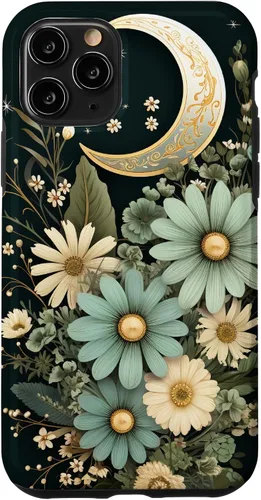 Vista 29 de Sage Green Wildflower Floral Moon Flower Botanical Case for iPhone 17