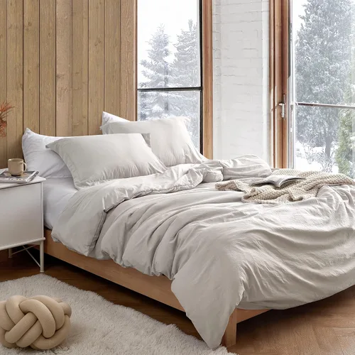 Vista 9 de Byourbed Natural Loft - Juego de edredón individual XL, color gris topo