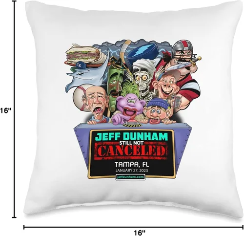 Vista 4 de JEFF DUNHAM Tampa, FL (2023) - Almohada de 16 x 16 pulgadas, multicolor