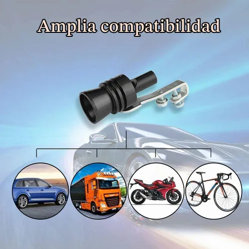 Vista 5 de deemars Silbato Turbo para Coche, Silbato Turbo Universal de Aleación de Aluminio, Silbato de Escape de Sonido Turbo XL de Aleación de Aluminio