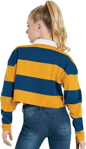 Vista 2 de Balera - Camiseta de rugby con rayas y mangas largas para niñas