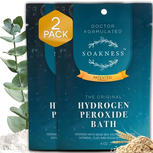 Vista 11 de Soakness Sales de baño de sal de Epsom con peróxido de hidrógeno, fabricado en Estados Unidos, sales de baño patentadas, recuperación muscular