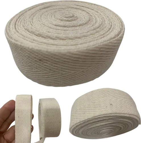 Vista 8 de Correa de algodón de 5 yardas, cinta de sarga de espiga de espiga para coser, tela de sarga para manualidades, suministros de costura
