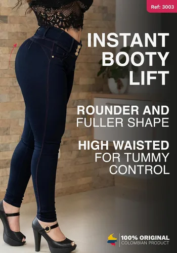 Vista 2 de LT.ROSE - Pantalones colombianos con levantamiento de glúteos, levanta cola
