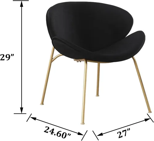Vista 3 de Juego de 2 sillas auxiliares de terciopelo de peluche, sillas decorativas modernas para sala de estar