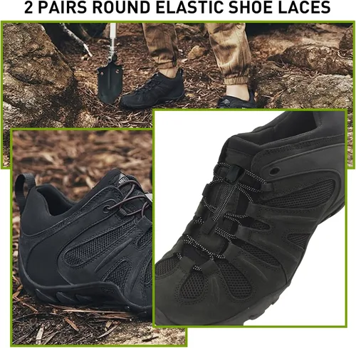 Vista 4 de 2 pares de cordones elásticos sin atar, cordones elásticos originales de repuesto para zapatos de agua elásticos Merrell