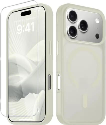 Vista 1310 de Funda para Google Pixel 10 Pro XL, cubierta magnética mate, color negro Fit for MagSafe, Screen Protector included, Shockproof Military Grade