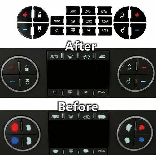 Vista 3 de Kit de reparación de botones de CA para salpicadero, compatible con Chevy, mejor para fijar botones de control de aire acondicionado desteñidos