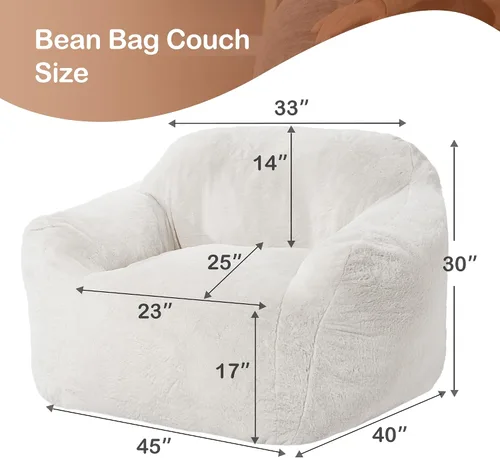 Vista 2 de Puf gigante para adultos, sillas grandes de espuma viscoelástica, sofá puff de gran tamaño con relleno, silla de lectura grande de piel sintética