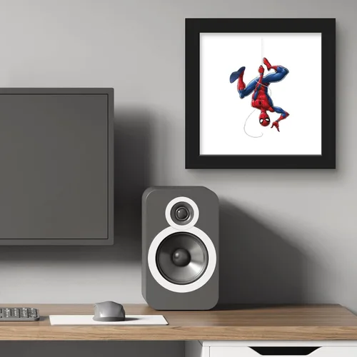 Vista 6 de Trends International Gallery Pops Marvel Comics Spider-Man - Póster de pared para colgar, 12 x 12 pulgadas, versión enmarcada en negro