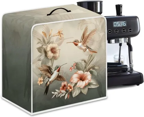 Vista 14 de DISNIMO Cubierta antipolvo para cafetera de mariposa azul, fundas para máquina de hacer café de cocina con mango superior, cubierta