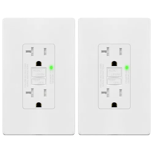 Vista 23 de TG Salida GFCI de 20 amperios, receptáculo eléctrico resistente a Negro