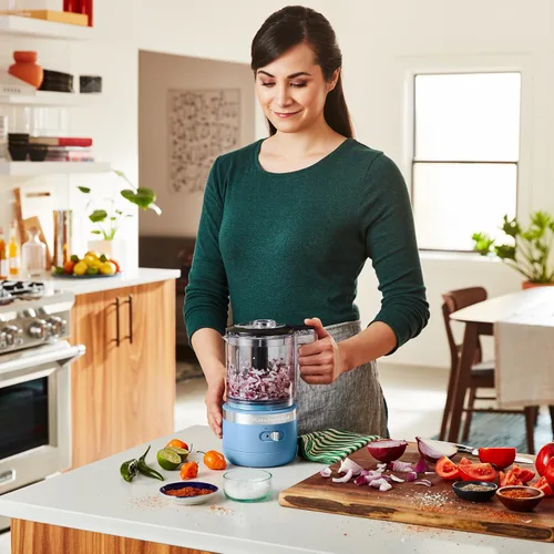 Vista 3 de KitchenAid Picador de alimentos inalámbrico KFCB519VB de 5 tazas, terciopelo azul Azul terciopelo