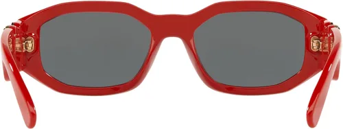 Vista 4 de Versace VE 4361 5330 - Gafas de sol geométricas de plástico rojo lente gris