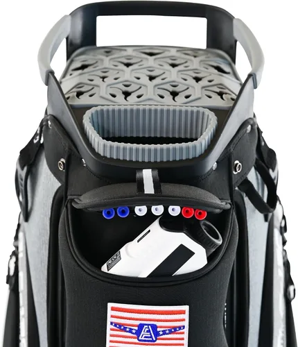 Vista 6 de ASK ECHO Soundless-Series - Bolsa para carrito de golf con 15 divisores, parte inferior con bloqueo de agarre