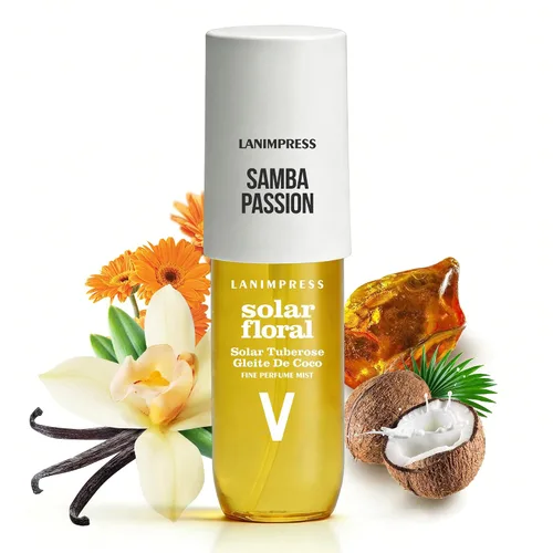 Vista 14 de Fragancia para el cabello y el cuerpo de 3 onzas líquidas, Eau de Parfum para mujer, aroma cálido, perfume n.º 2, aroma floral de fruta, con notas