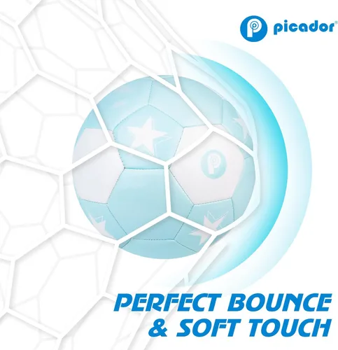 Vista 4 de Picador Balón de fútbol tamaño 4, pelotas de fútbol para niños, niñas, jóvenes, niños, entrenamiento, escuela, interiores y exteriores, pelota