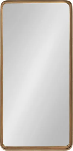 Vista 2 de Kate and Laurel Armenta - Espejo rectangular moderno con marco de metal, 20 x 42 pulgadas, dorado, espejo de pared funcional inspirado