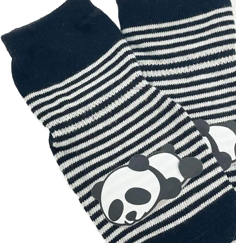 Vista 4 de 5 pares de calcetines antideslizantes de algodón para bebés y niños pequeños con diseño de animales