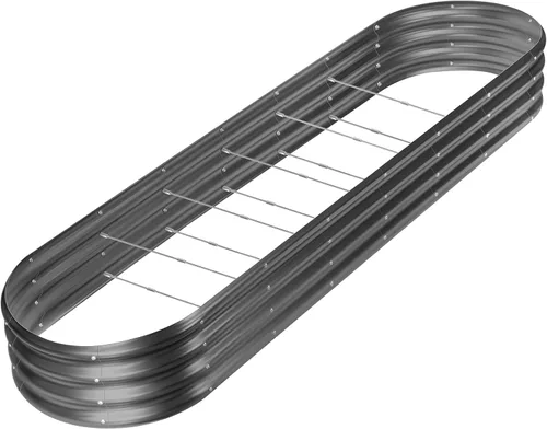 Vista 7 de Land Guard Kit de cama de jardín elevada galvanizada de 8 x 2 x 1 pies, cajas de jardín elevadas de capacidad de 108 galones para exteriores, camas