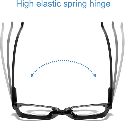 Vista 5 de Oprah Style - Lentes de lectura para hombres y mujeres, cuadrados, con bloqueo de luz azul, lector de computadora 3 Mezcla