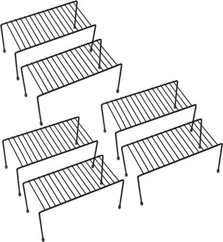 Vista 8 de Estantes de cocina, mini estante de almacenamiento para organización de gabinete, organizador de almacenamiento para cocina, refrigerador, gabinete