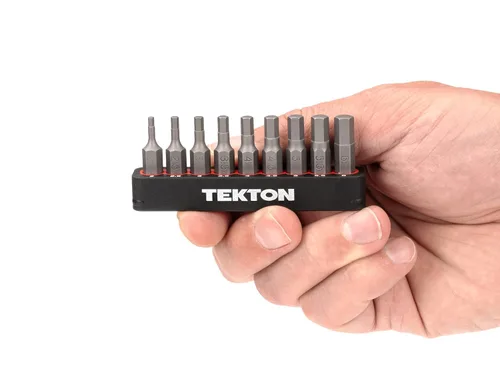 Vista 6 de TEKTON Juego de brocas hexagonales de 1/4 pulgada con riel, 9 piezas (2-6 mm) DZX93002