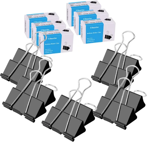 Vista 16 de Ufmarine Clips pequeños de 1 pulgada de largo, (72 piezas) clips de papel pequeños para suministros de oficina