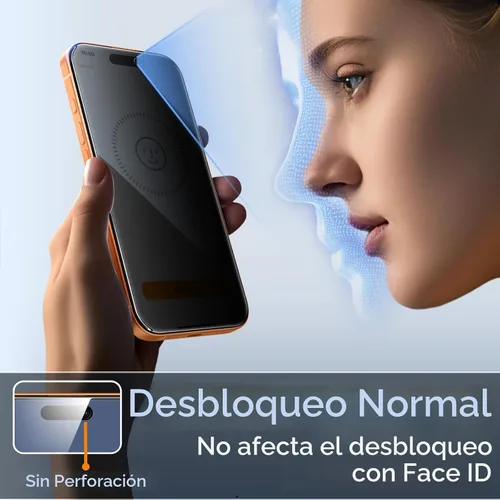 Vista 8 de JETech Protector de pantalla de privacidad para iPhone 17 Pro Max de 6,9 pulgadas, película de vidrio templado antiespía con herramienta de fácil
