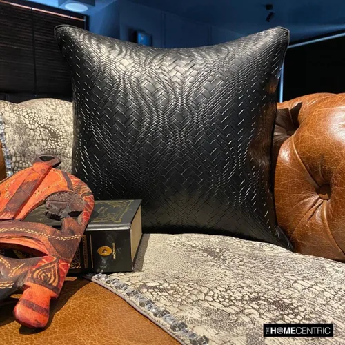 Vista 3 de The HomeCentric Funda de cojín para silla, funda de almohada texturizada, 12 x 12 pulgadas (11.8 x 11.8 in), funda de almohada de piel sintética 11.