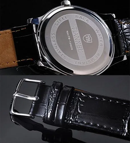 Vista 3 de DREAMING Q&P Relojes de pulsera de cuero ultrafinos para él y para ella