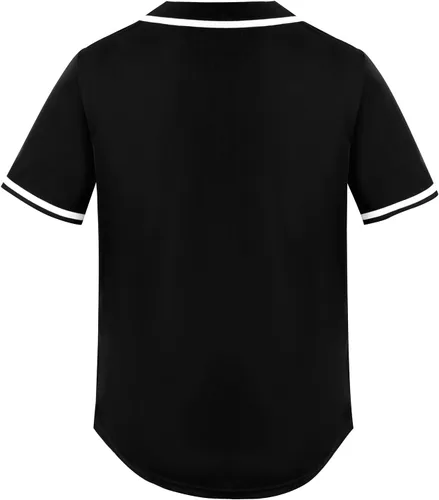 Vista 2 de Yuji Itadori Camiseta de béisbol para hombre, manga corta, cuello en V, botones, ropa deportiva, tallas S-4XL