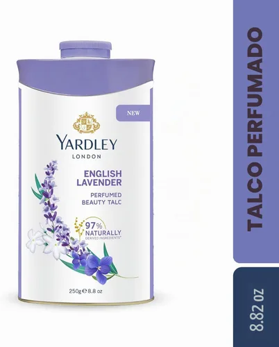 Vista 2 de Talco perfumado Yardley Lavanda inglesa 250 g (8.81 onzas) Paquete de 1