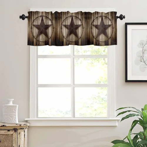 Vista 92 de Cenefa de cortina con lazo rojo de Navidad para ventanas, sala de estar, cocina, baño, granja, bolas de Navidad de acuarela con diseño de bayas