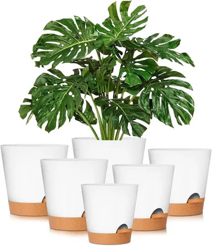 Vista 18 de GARDIFE Macetas de 10/9/8 pulgadas para plantas de interior, macetas auto-regantes, macetas de riego automático, macetas de flores, negras