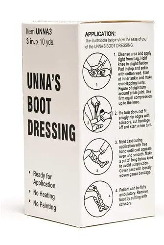 Vista 2 de Grafco Unna's Boot Dressing - Vendaje de compresión de óxido de zinc de 3" x 10 yardas (12 unidades)
