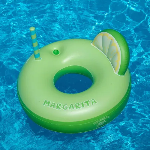 Vista 4 de Swimline Margarita - Anillo hinchable con soporte para bebidas (2 unidades)