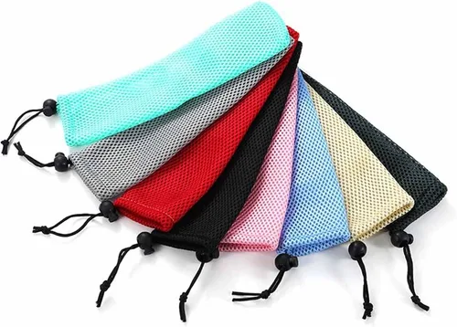 Vista 4 de Bolsa portátil para cubiertos de 8 piezas, estuche de transporte de paja, bolsa de red con cordón para cubiertos, bolsa de almacenamiento