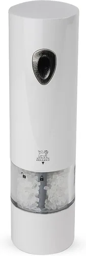 Vista 3 de Peugeot PHENIX - Molinillo de sal y pimienta ajustable eléctrico de acero inoxidable lacado blanco, 8 pulgadas