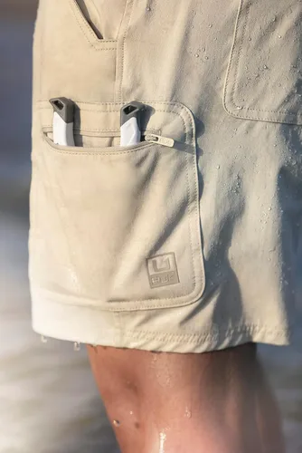 Vista 4 de HUK Pantalones cortos de pesca Next Level de secado rápido para hombre