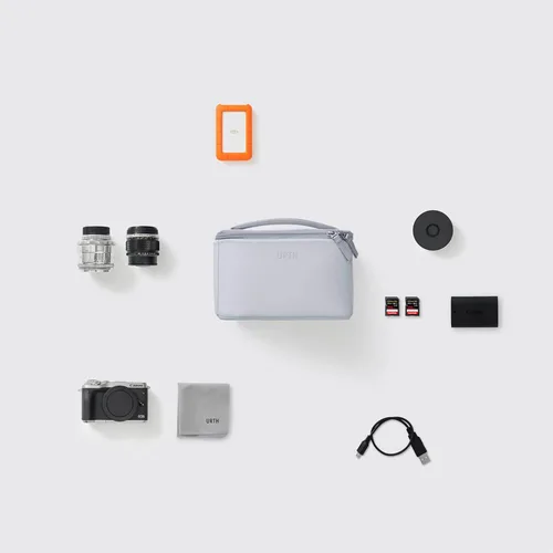 Vista 8 de Urth Arkose Camera Insert Bag – for DSLR Camera and Lens, Weatherproof + Recycled Gris ceniza
