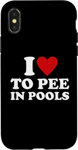 Vista 5 de iPhone 13 I Love To Pee In Pools I Heart To Pee In Pool Case