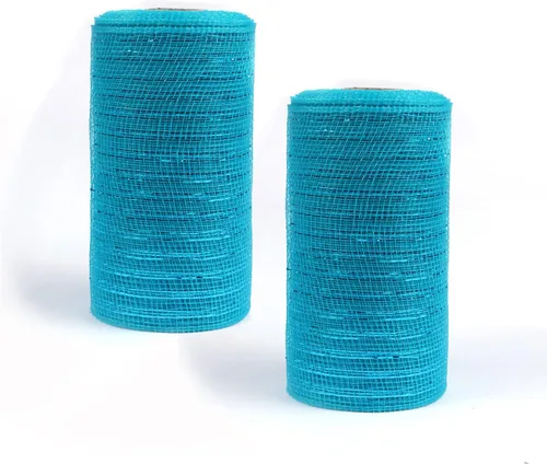 Vista 17 de YYCRAFT Paquete de 2 cintas de malla de polímero metálico de 6 pulgadas (total 20 yardas, verde manzana)